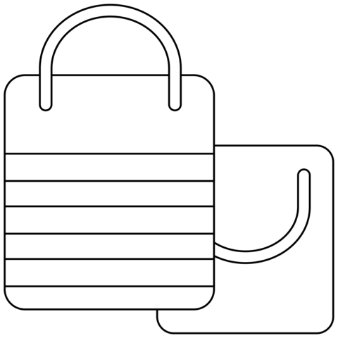 Shopping Bags Emoji Coloring Page